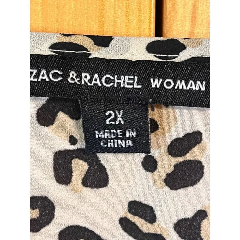 Zac & Rachel woman blouse size 2X￼(2548)